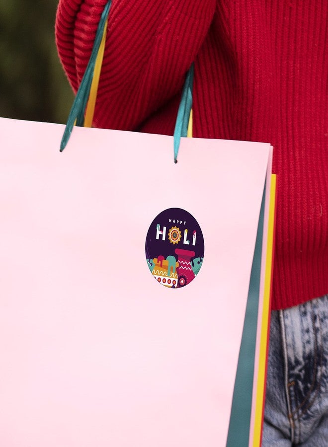 Goelite Happy Holi Stickers for Gifts Packaging and Journal, Decorations Set of 95 Stickers Self-Adhesive and High Glossy Stickers (Design 2) - Image 3